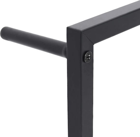 vidaXL Wall-Mounted Bathroom Ladder with 6 Positions ​115x115cm Black
