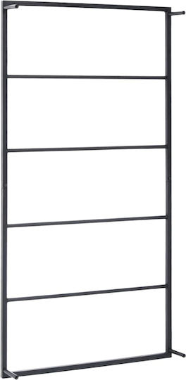 vidaXL Wall-Mounted Bathroom Ladder with 6 Positions ​60x116cm Black
