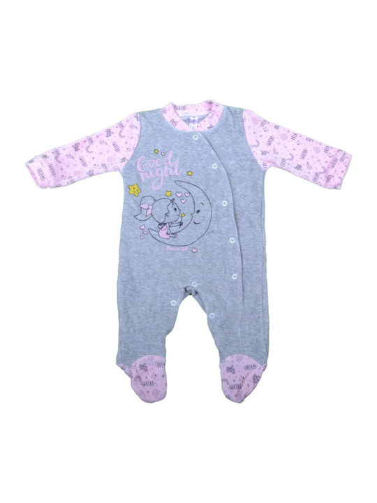 Dreams by Joyce Baby Bodysuit Set Long-Sleeved Velvet Gray