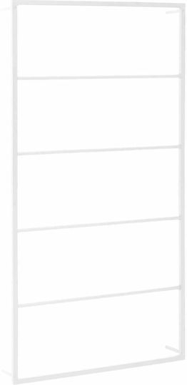 vidaXL Σκάλα Μπάνιου 6 Θέσεων Επιτοίχια ​60x116cm Λευκή