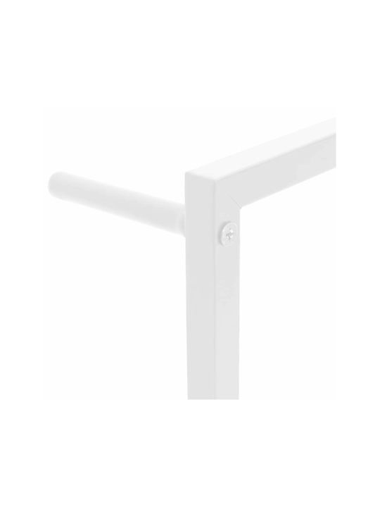 vidaXL Towel Holder White White 60 Wall-Mounted Bathroom Ladder with 6 Positions ​60x116cm White