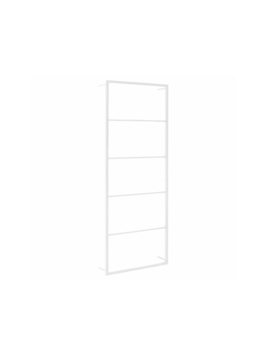 vidaXL Wall-Mounted Bathroom Ladder with 6 Positions ​45x115cm White