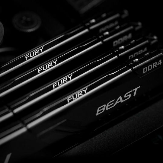 Kingston Fury Beast 128GB DDR4 RAM cu 4 module (4x32GB) și Viteză 3200 pentru Desktop