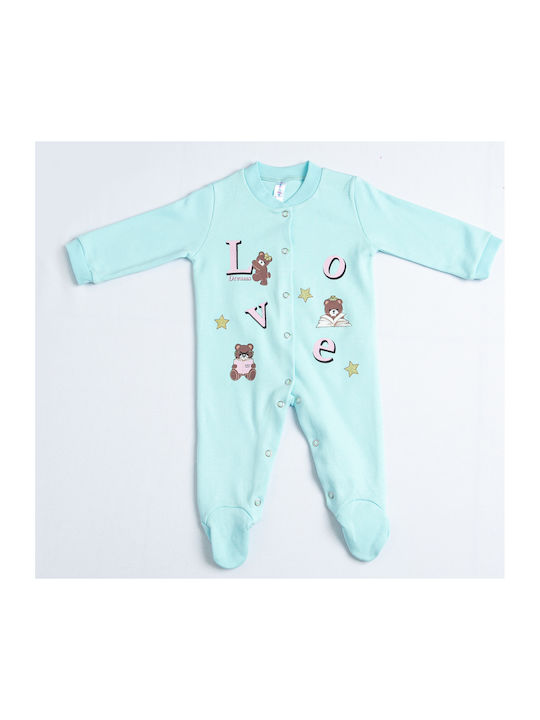 Dreams by Joyce Hang In There Baby Bodysuit Set Long-Sleeved Light Blue