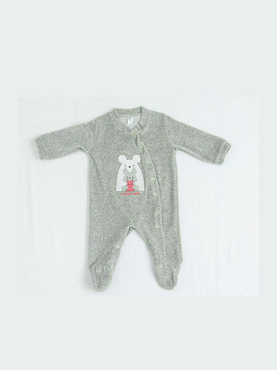 Dreams by Joyce Mouse Family Set Baby Strampler Langärmliges Gray