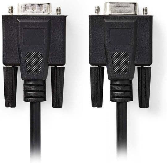 Nedis VGA male to VGA female Black 2m Cable (CCGP59100BK20)