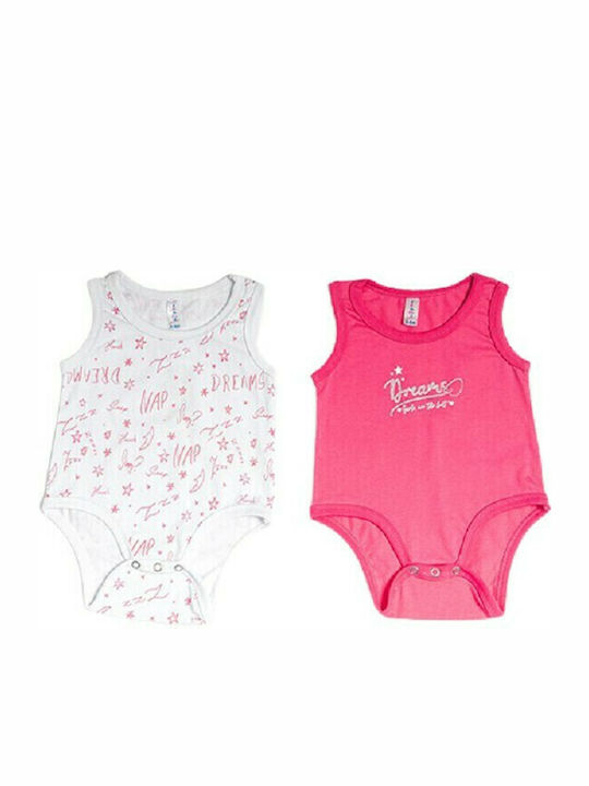 Dreams by Joyce Fuchsia Baby Bodysuits Set 2 Pieces