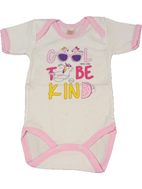 Nina Club A Big Hug For You Baby Bodysuit Underwear Set Short-Sleeved Pink