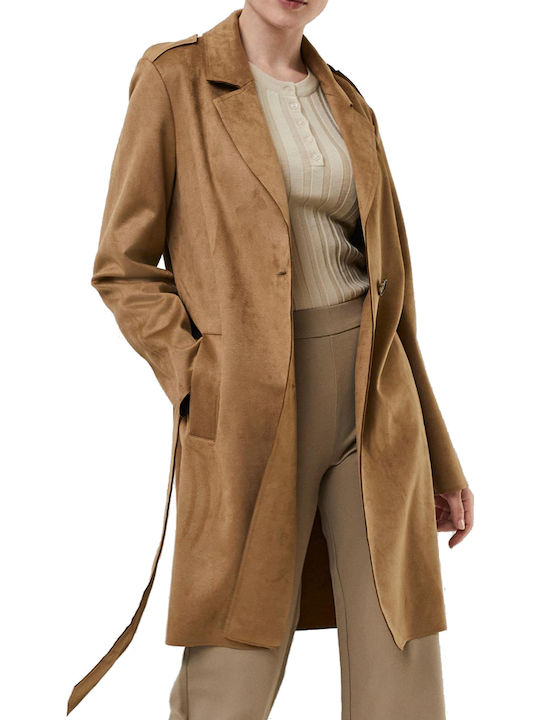 Women's Tigers Eye Peacoat with Buttons