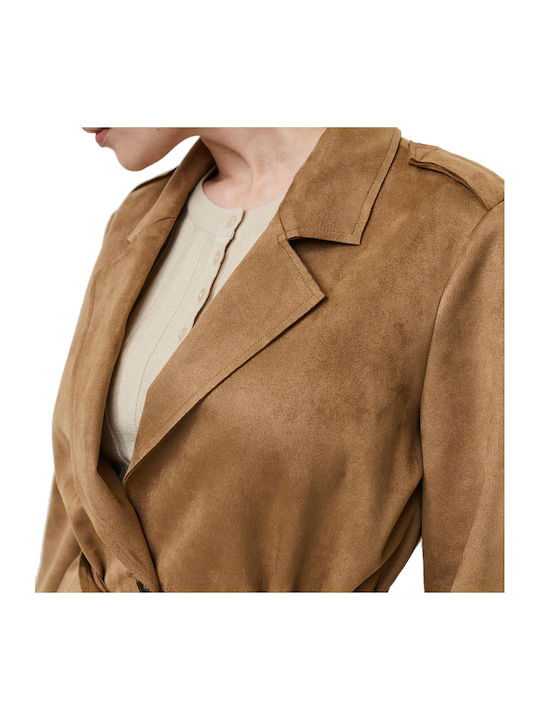 Women's Tigers Eye Peacoat with Buttons