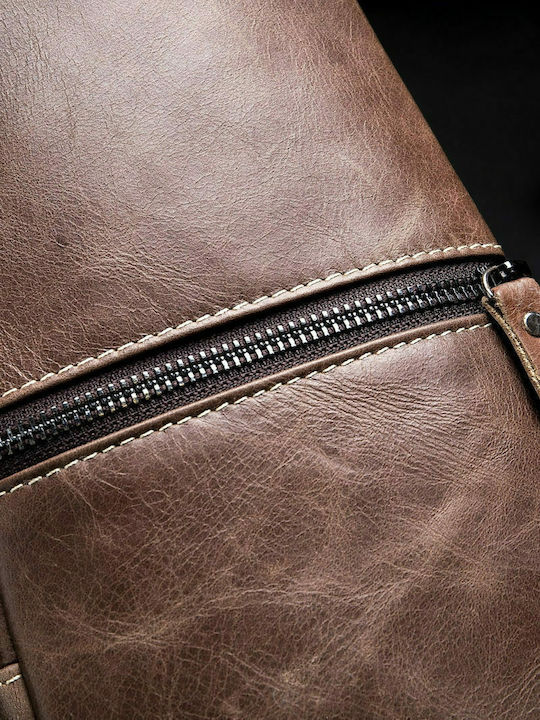 XB 130 Leather Men's Sling Bag Brown