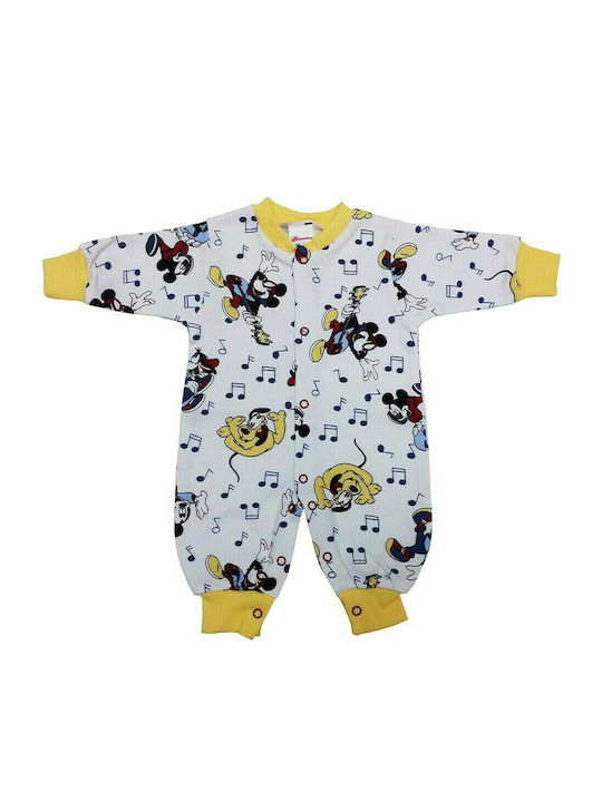 Beboulino Dog Baby Bodysuit Set Long-Sleeved Yellow