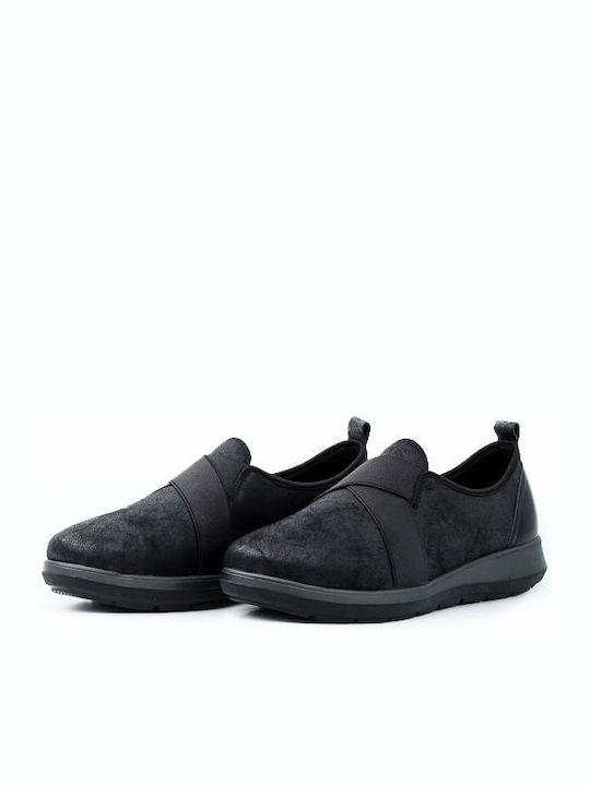 WG01 Anatomische Damen Slip-Ons Schwarze