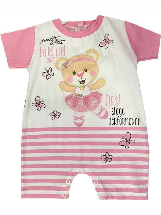 Pretty Baby Baby Bodysuit Set Short-Sleeved Pink