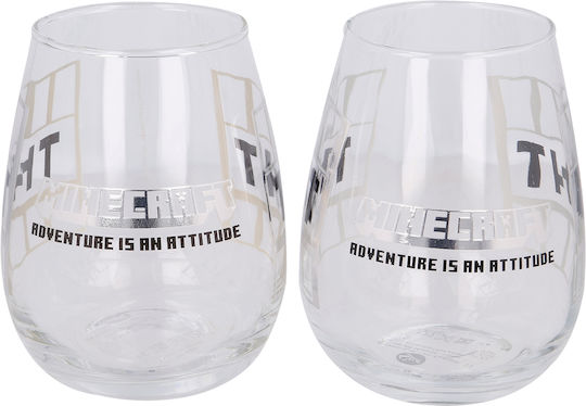 Paladone Minecraft Set of Glasses Water made of Crystal 510ml 2pcs
