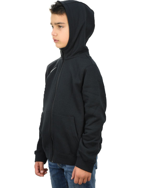 Athletic Kids Sweatshirt Cardigan Cotton with Hood Black Park 20