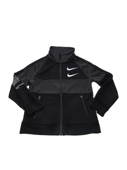 Αθλητική Παιδική Ζακέτα Πλεκτή Μαύρη Swoosh