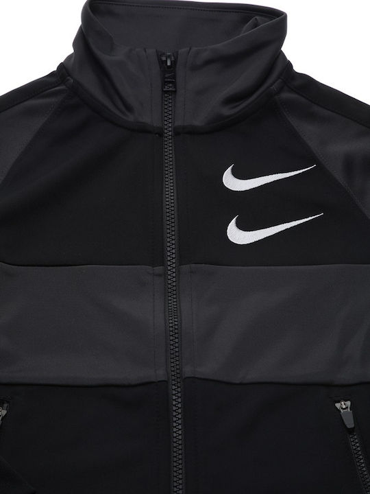 Αθλητική Παιδική Ζακέτα Πλεκτή Μαύρη Swoosh