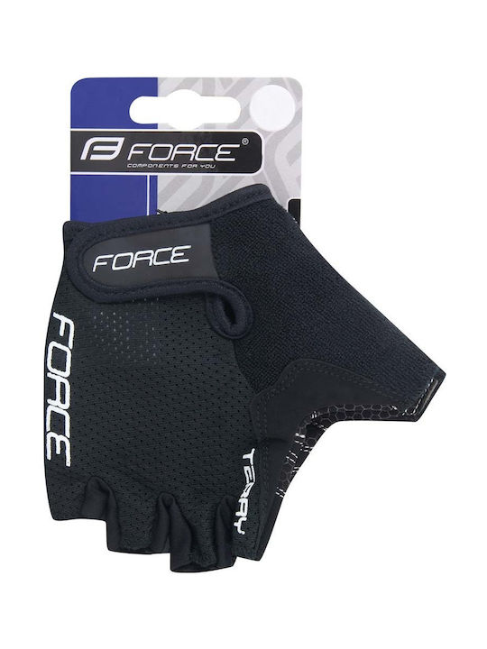 Force Unisex Adults Fingerless Gloves for Road Bike Τerry Black