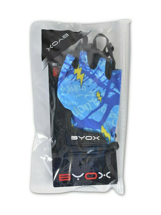 Byox Simon Κοντά Παιδικά Γάντια Ποδηλασίας Μπλε