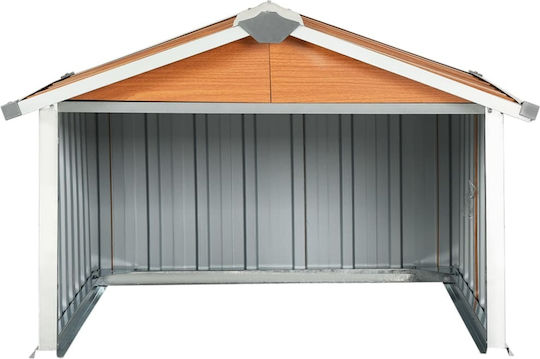 vidaXL Στέγαστρο Χλοοκοπτικού Καφέ 92x97x63cm από Γαλβανισμένο Ατσάλι 150910