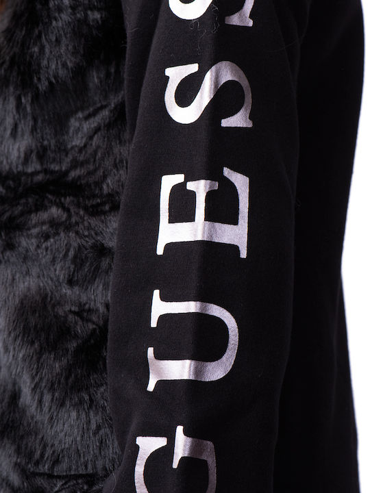 Kids Sweatshirt Cardigan with Hood Black Active