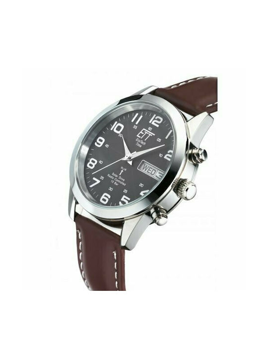 ETT Gobi Watch Solar with Brown Leather Strap