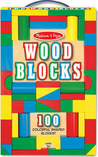 Melissa & Doug Τουβλάκια Ξύλινα για 3+ Ετών 100τμχ