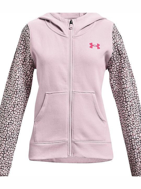 Athletic Kids Cardigan Cotton with Hood Pink Rival
