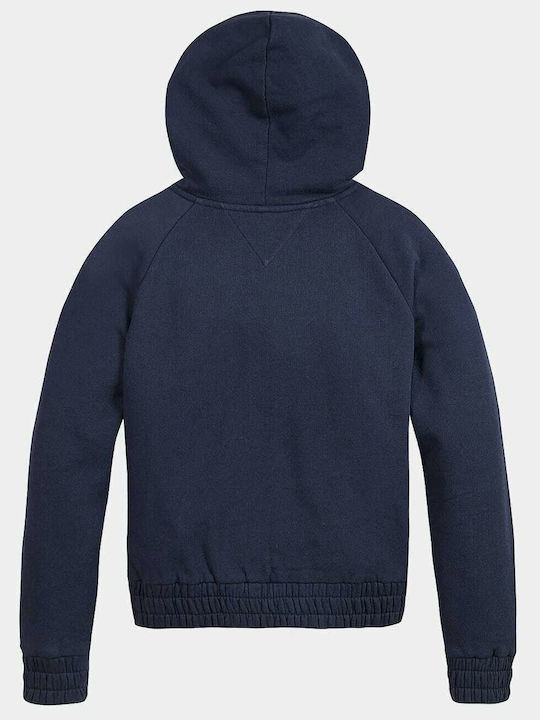 Kids Sweatshirt Cardigan with Hood Blue Essential