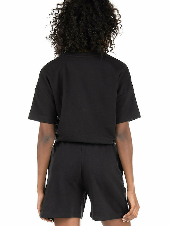 Only Women's Summer Crop Top Cotton Short Sleeve Black