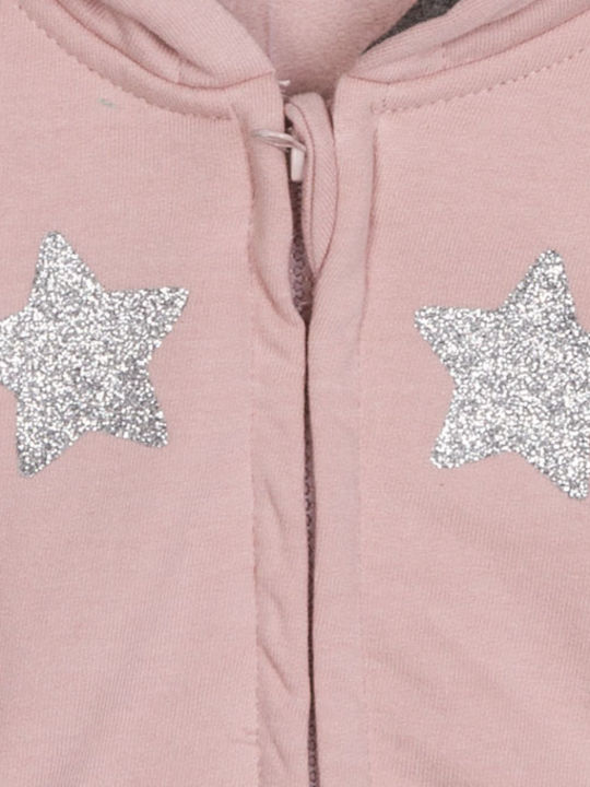 Kinder-Strickjacke Kapuzen Kapuzenpullover Rosa