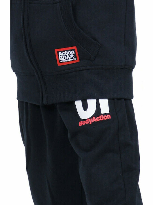 Kinder-Sweatshirts & Hoodies Strickjacken mit Kapuze und Taschen Schwarz