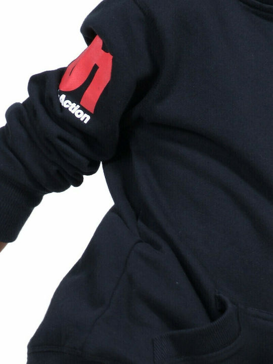 Kinder-Sweatshirts & Hoodies Strickjacken mit Kapuze und Taschen Schwarz