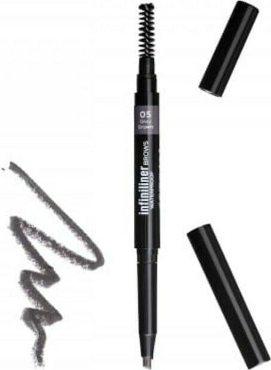 Mon Reve Infiniliner Gel Brow Pencil Αδιάβροχο Μολύβι για Φρύδια 05 Grey Brown