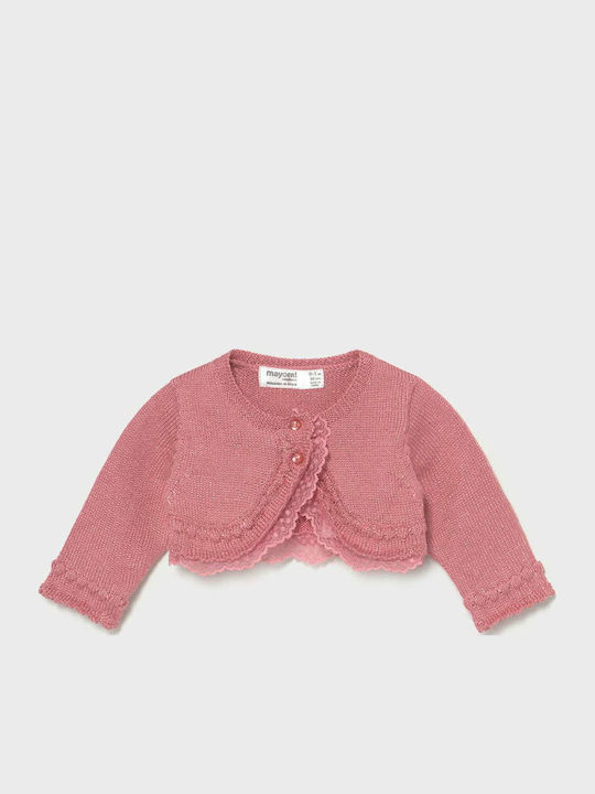 Kids Cardigan Knitted Pink