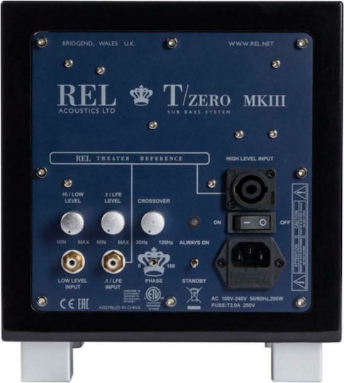 Rel Acoustics Tzero MKIII Active Subwoofer with Speaker 6.5" 100W Black