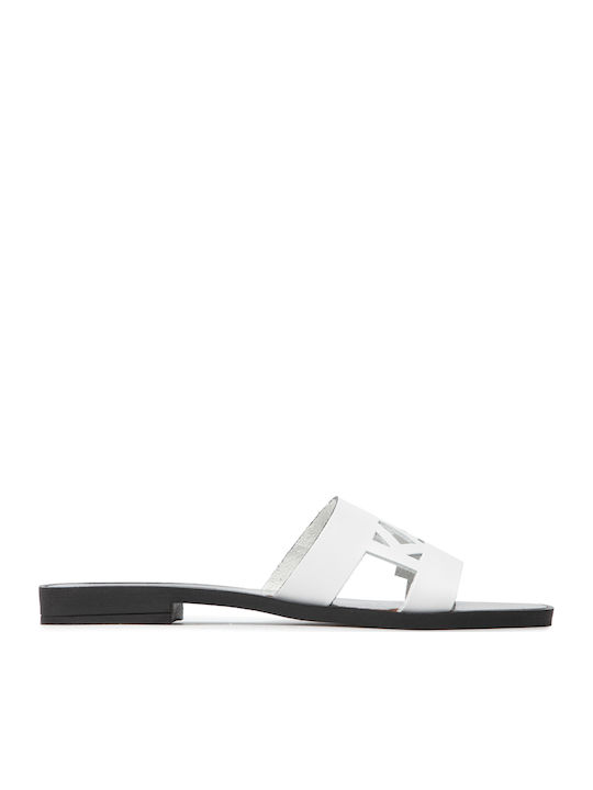 Karl Lagerfeld Leather White Sandals