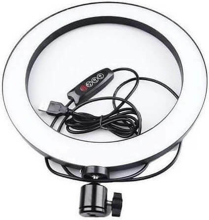 Ring Lamp Ring Light 26cm 2500 - 4500K with Desktop Tripod and Mobile Phone Holder
