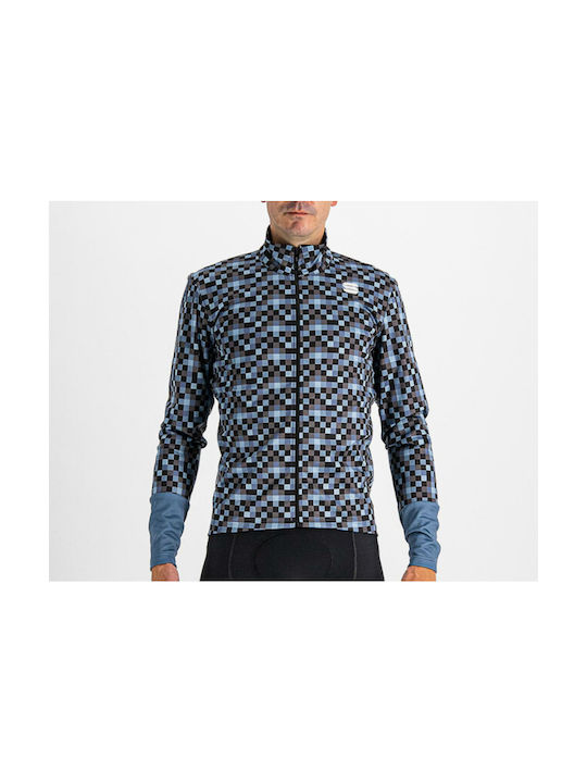 Sportful Pixel Jacket ZLV061 Waterproof Cycling Windbreaker Jacket Long sleeve Blue