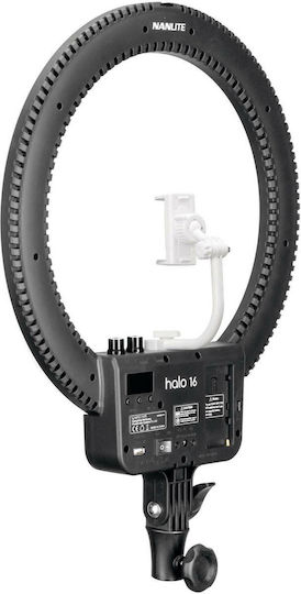 Ring Ring Light Nanlite Halo 16 Portrait Ring Light 40cm 3200-5600K with Mobile Phone Holder