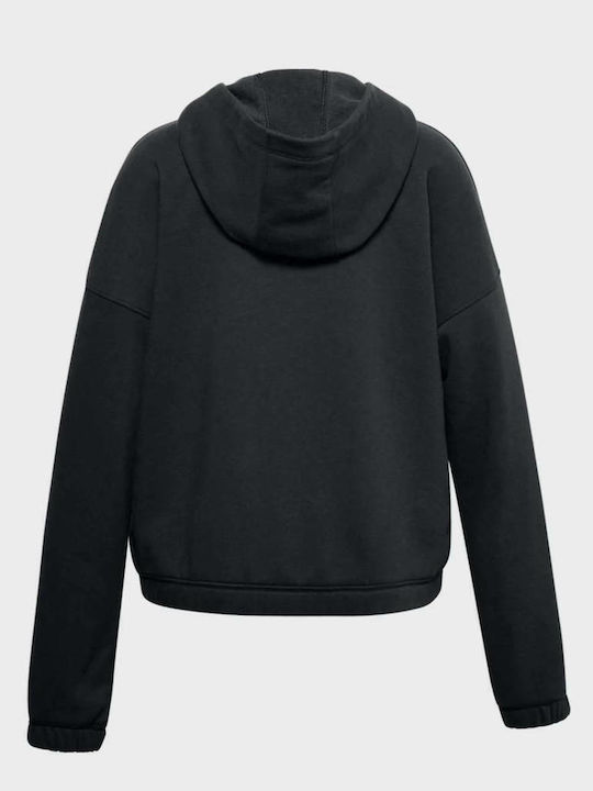 Athletic Kids Sweatshirt Cardigan Fleece with Hood Black Rival