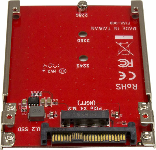 StarTech M.2 to U.2 Adapter - For M.2 PCIe NVMe SSDs Κόκκινο U2M2E125