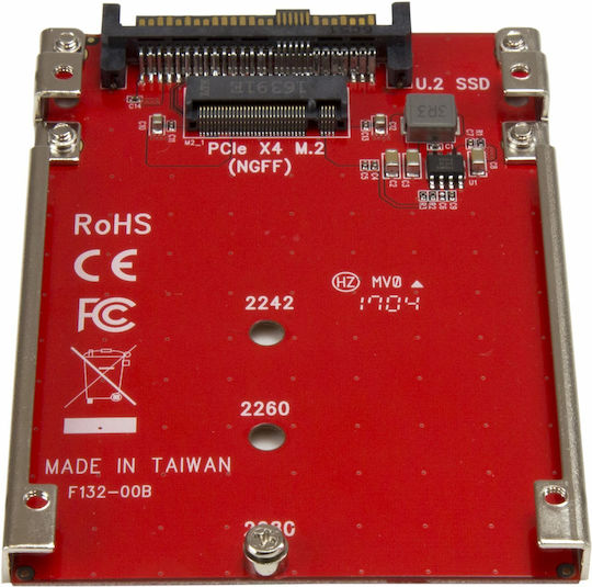 StarTech M.2 to U.2 Adapter - For M.2 PCIe NVMe SSDs Κόκκινο U2M2E125