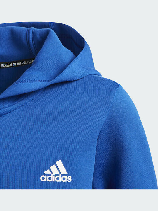 Детски Суичър Жилетка с Качулка и Джобове Син 3-STRIPES