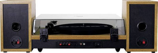 Lenco LS-300 LEN-LS300WD Turntables with Preamp and Built-in Speakers Brown