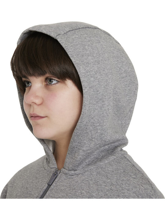 Athletic Kids Cardigan Cotton with Hood Gray Sportswear Club