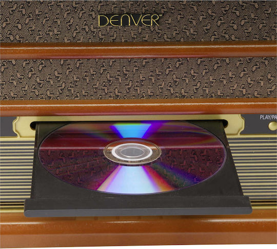 Denver MRD-51 111201210000 Turntables with Preamp and Built-in Speakers Brown