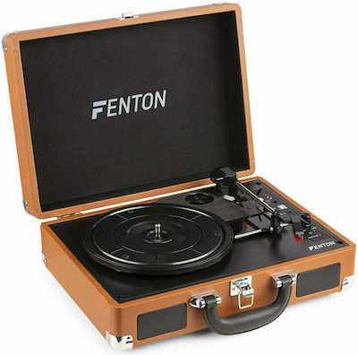 Fenton RP115 102.111 Βαλιτσάκι Πικάπ με Προενίσχυση και Ενσωματωμένα Ηχεία Καφέ