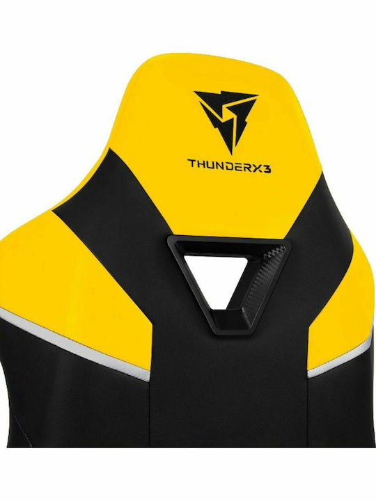 Thunder X3 TC5 Scaun Gaming Din piele ecologică cu Brațe Reglabile Bumblebee Yellow